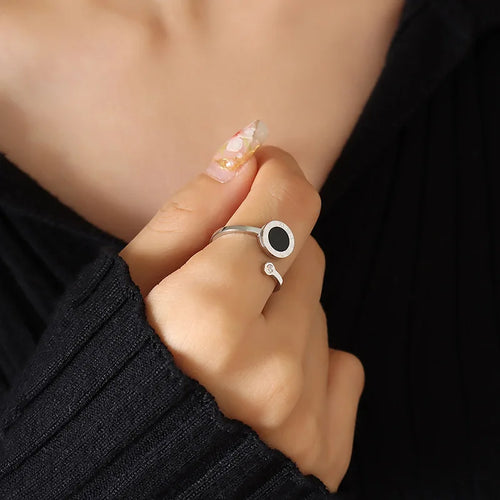 Load image 1 in gallery view. 18K Gold Plated Rose Gold Plated  Stainless Steel Free Size Ring for women