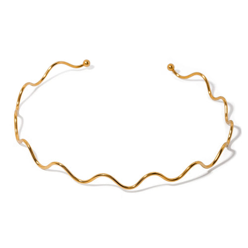 Load image 1 in gallery view. Stacking Irregular Collar Wavy Neck Choker for Girls
