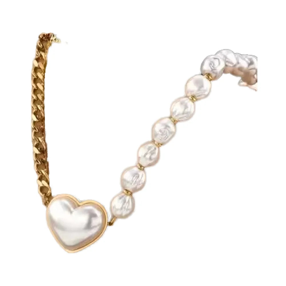 18K Gold Plated Pearl Link Chain for Party