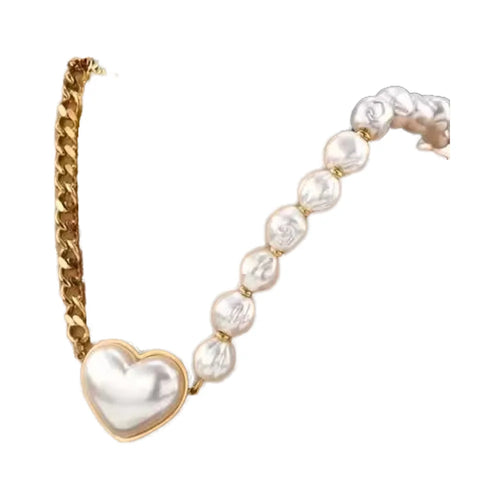 Load image 1 in gallery view. 18K Gold Plated Pearl Link Chain for Party