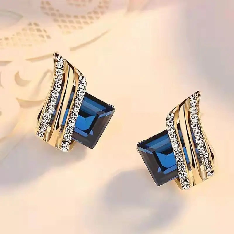 High-grade Diamond Earrings Crystal Diamond Earrings