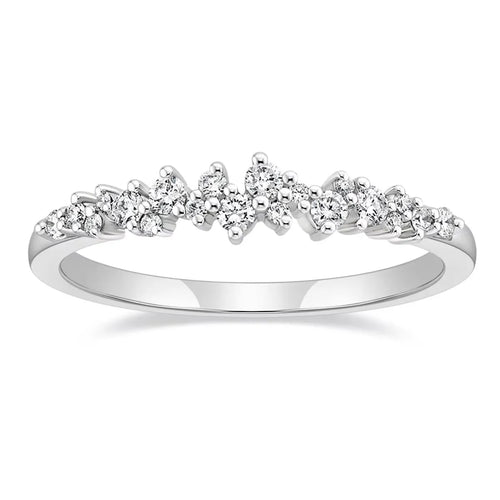 Load image 1 in gallery view. Cubic Zirconia Silver Plated Copper Rings for Women Engagement