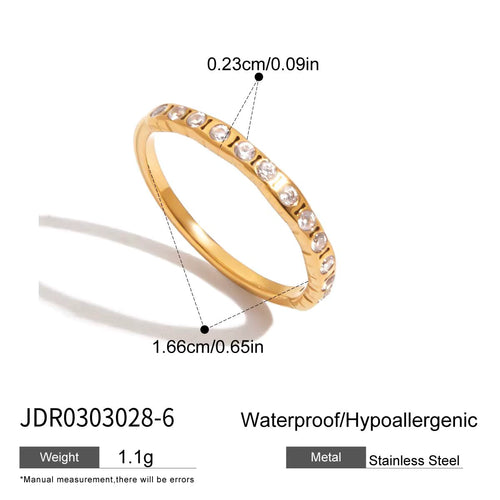 Load image 1 in gallery view. 18K Gold Plated White Zirconia Multi Style Rings