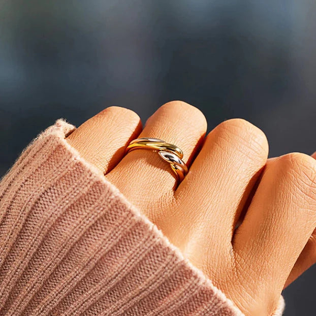 Classic Style Twist Design Silver/Gold Plated Rings