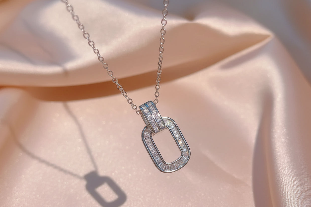 3 pcs Elegant Geometric Zircon Jewelry Set