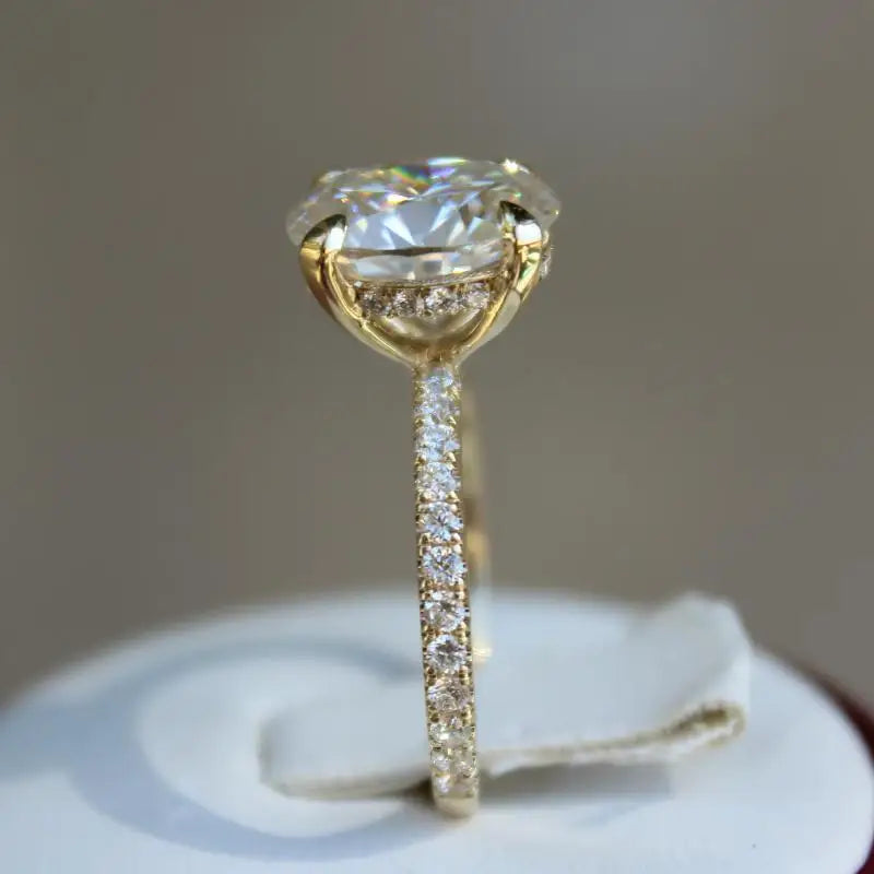 Gold Plated Contemporary Oval Design Ring