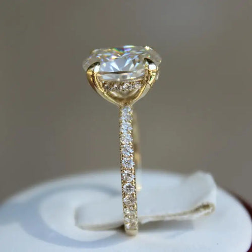 Load image 1 in gallery view. Gold Plated Contemporary Oval Design Ring