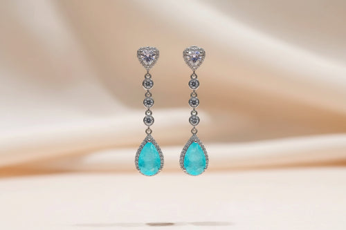 Load image 1 in gallery view. Drop Shape Shine Jewelry Earring for Women