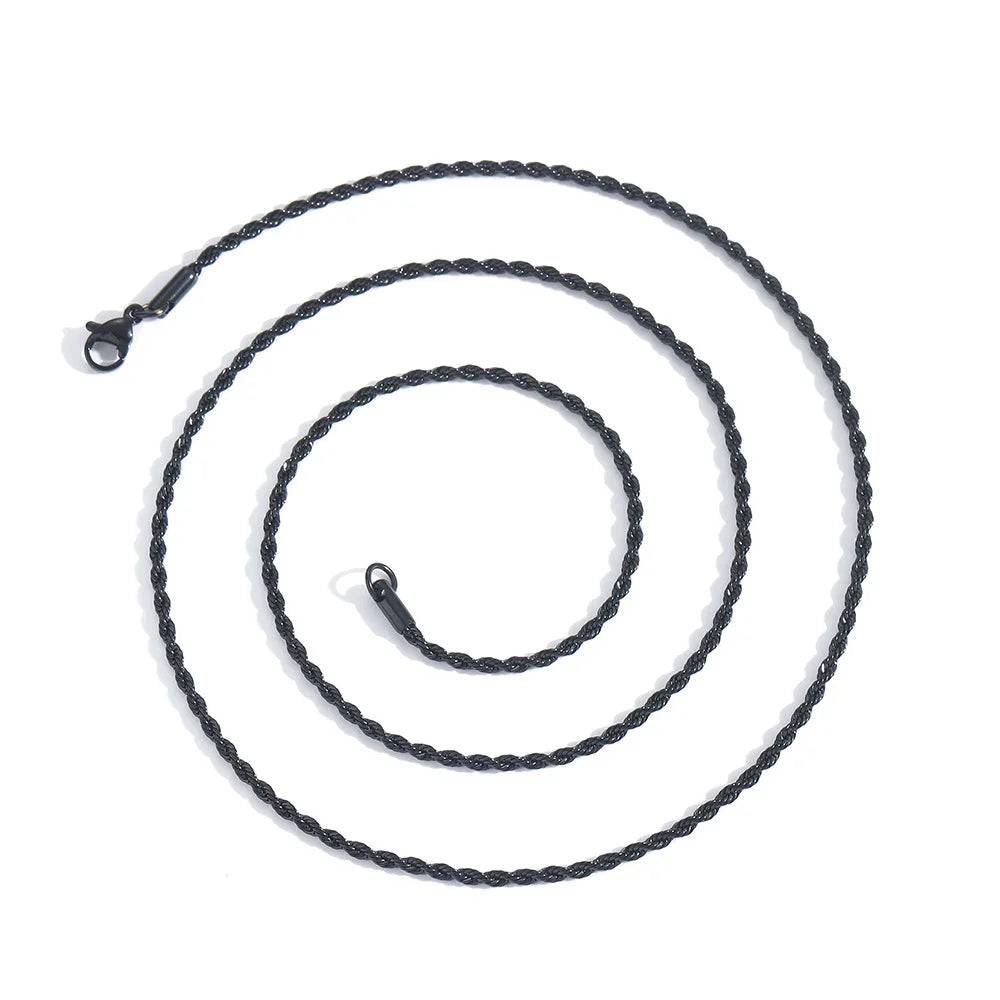 20 inch Customized Stainless Steel Link Chain for Men & Women 4mm-7mm Waterproof Gold Plated Wheat Necklace Imitation Pearl