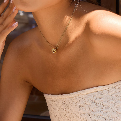 Load image 1 in gallery view. Interlocking Pendant Necklace for Kids and Woman 18K Gold Plated