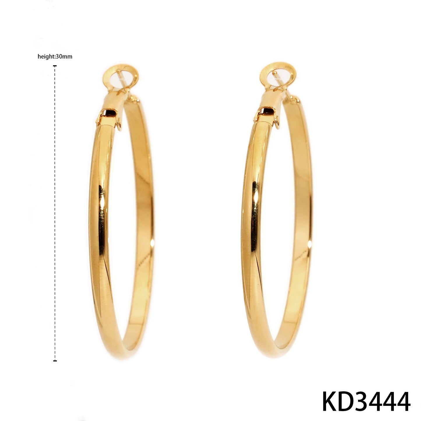Trendy Minimalist Stainless Steel  Hoop Earrings Waterproof Gold Plated Versatile Circle Earrings Jewelry for Women