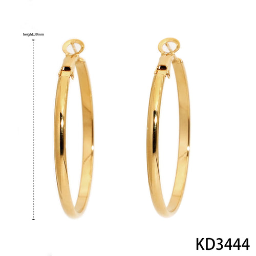 Load image 1 in gallery view. Trendy Minimalist Stainless Steel  Hoop Earrings Waterproof Gold Plated Versatile Circle Earrings Jewelry for Women