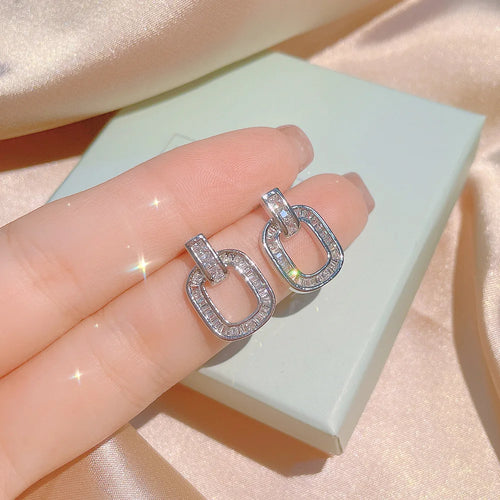 Load image 1 in gallery view. 3 pcs Elegant Geometric Zircon Jewelry Set