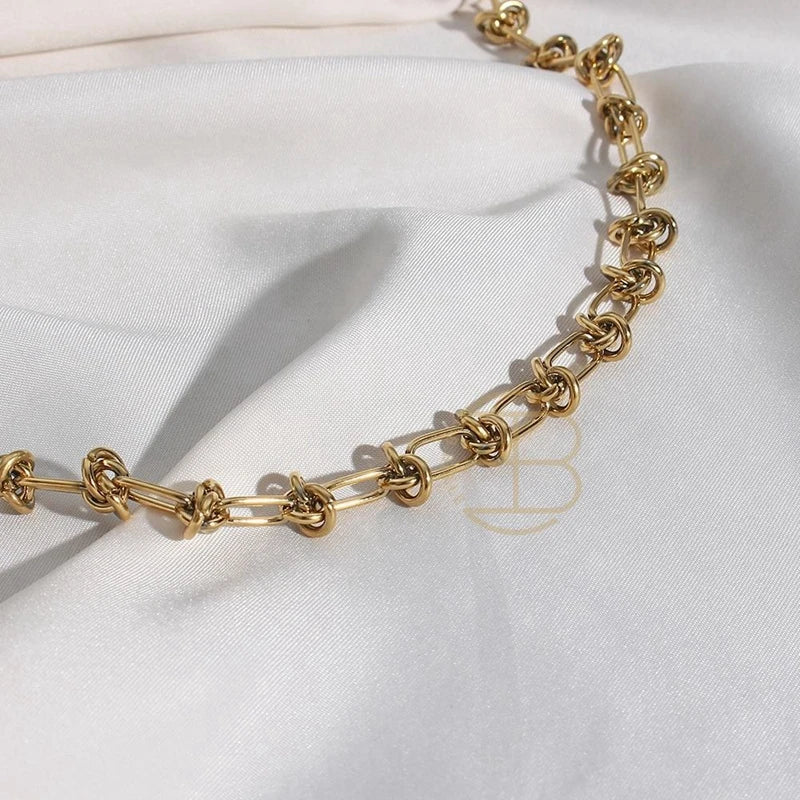 18K Gold Plated  Vintage Unisex Tarnish-Free Link Chain Necklaces
