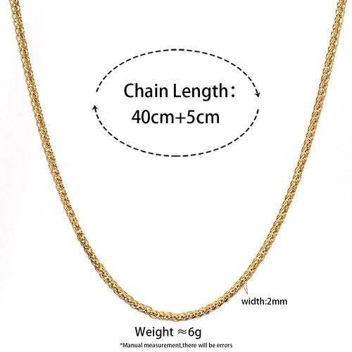 Load image 1 in gallery view. Gold Plating Clioro Stainless Steel Trendy Strand Style Necklace for women
