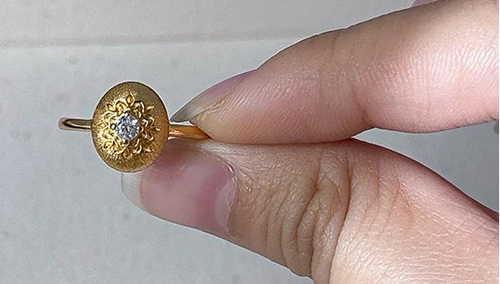 Load image 1 in gallery view. 18K Gold Plated Luxury Gold Brushed Snowflake Zircon Ring | Elegant Women’s Jewelry