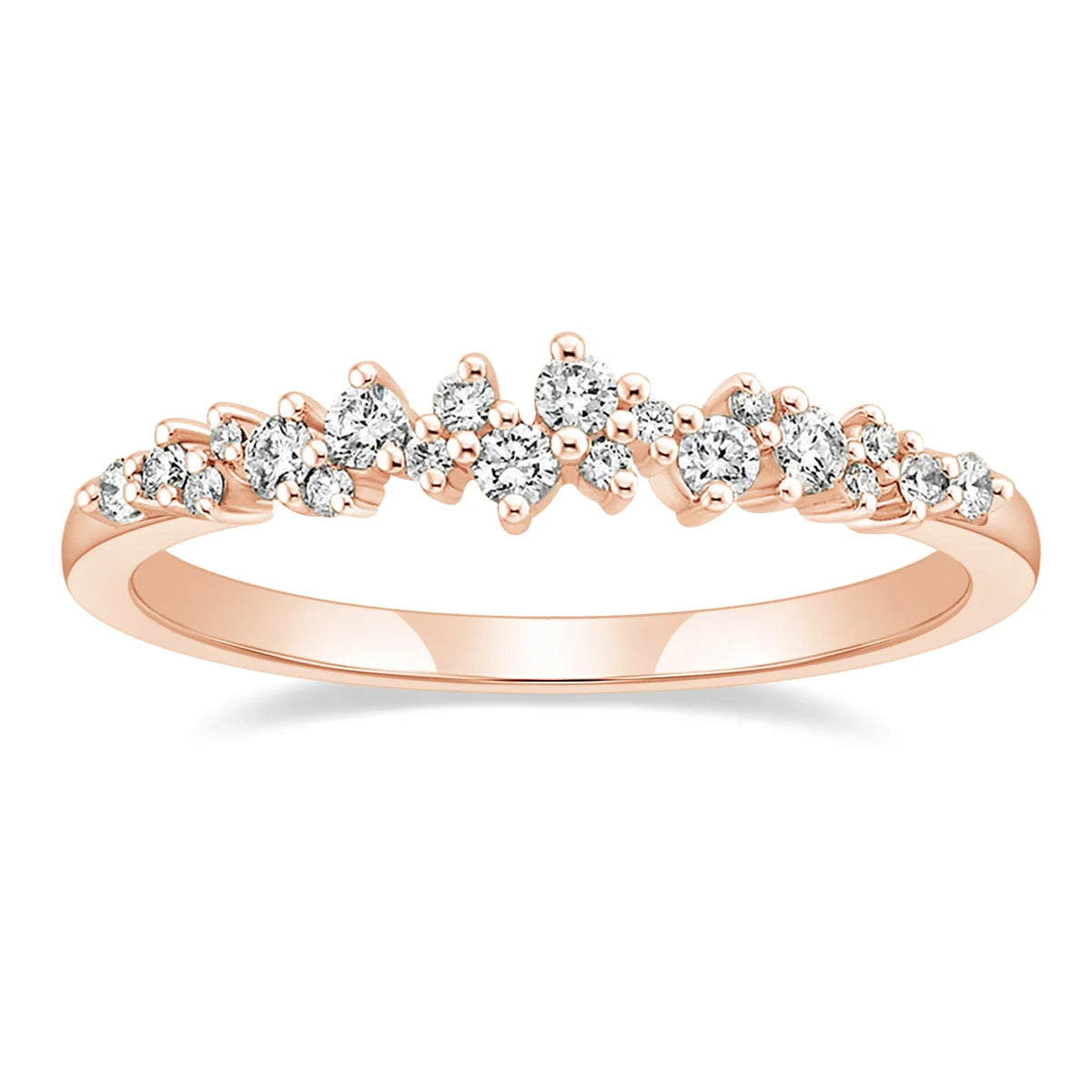 Cubic Zirconia Silver Plated Copper Rings for Women Engagement