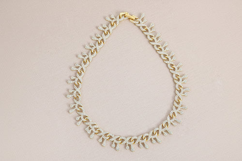 Load image 1 in gallery view. Dripping Infinity Design Necklace Iced Out Hip Hop Jewelry Round Cut Women's Men Jewelry