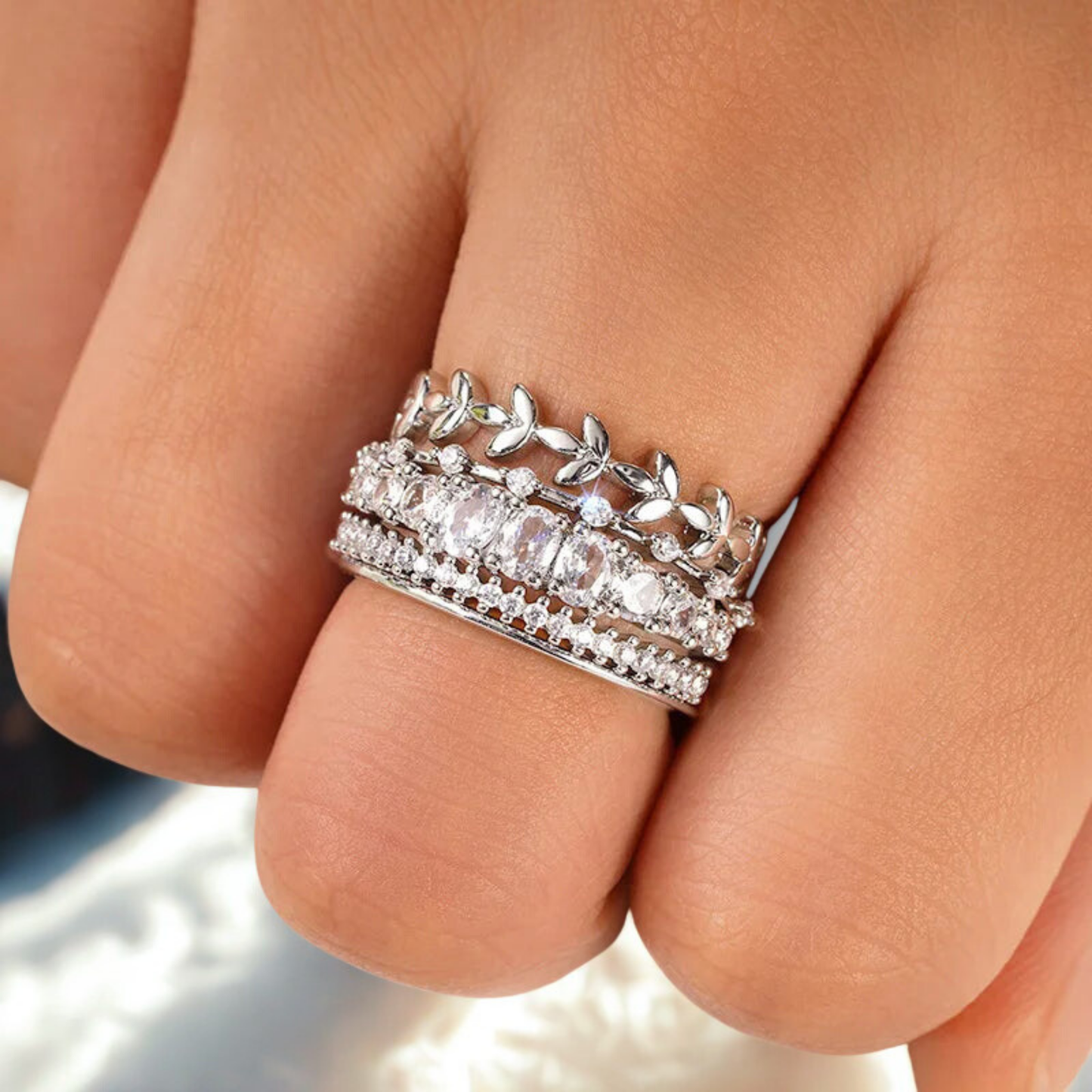 Silver Rings set