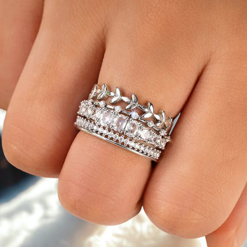Load image 1 in gallery view. Silver Rings set