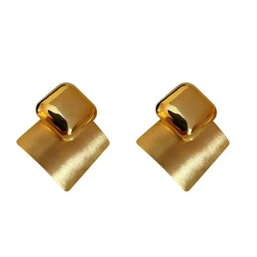 Load image 1 in gallery view. Sophisticated K-Style Luxury Minimalist Square Studs