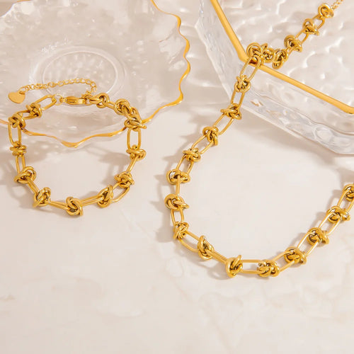 Load image 1 in gallery view. 18K Gold Plated  Vintage Unisex Tarnish-Free Link Chain Necklaces