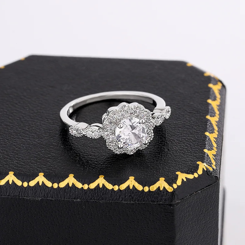 Platinum Plated Shine 3A Zircon Rings
