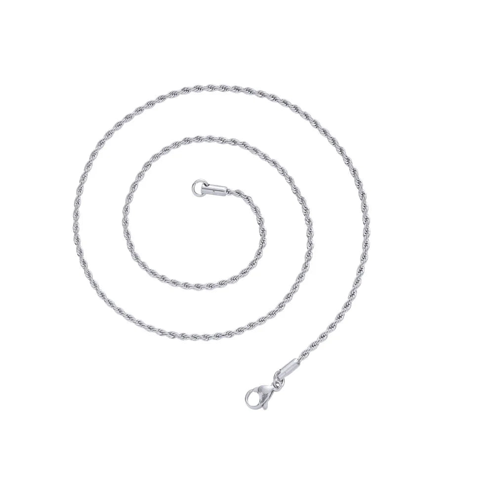 20 inch Customized Stainless Steel Link Chain for Men & Women 4mm-7mm Waterproof Gold Plated Wheat Necklace Imitation Pearl