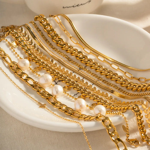 Load image 1 in gallery view. 18k Gold Plated Chain Fine Anklet Casual Style