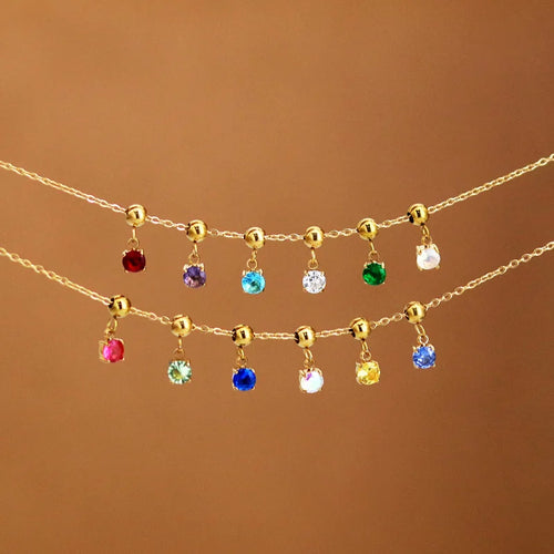 Load image 1 in gallery view. Zodiac Signs Shinny Birthstone for all Months Crystal Pendant for Kid and Woman