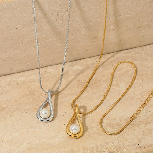 Load image 1 in gallery view. Gold Plated Waterproof Hip Hop Twist Chain Pendant Fashion Necklace