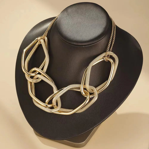 Load image 1 in gallery view. Choker Punk Collarbone Chain Necklace Geometric Personality Link Chain