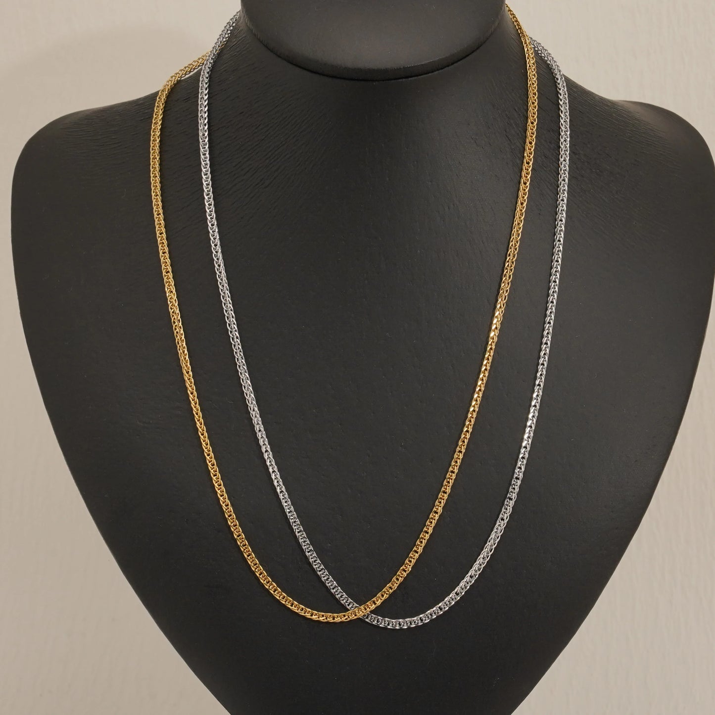 Gold Plating Clioro Stainless Steel Trendy Strand Style Necklace for women