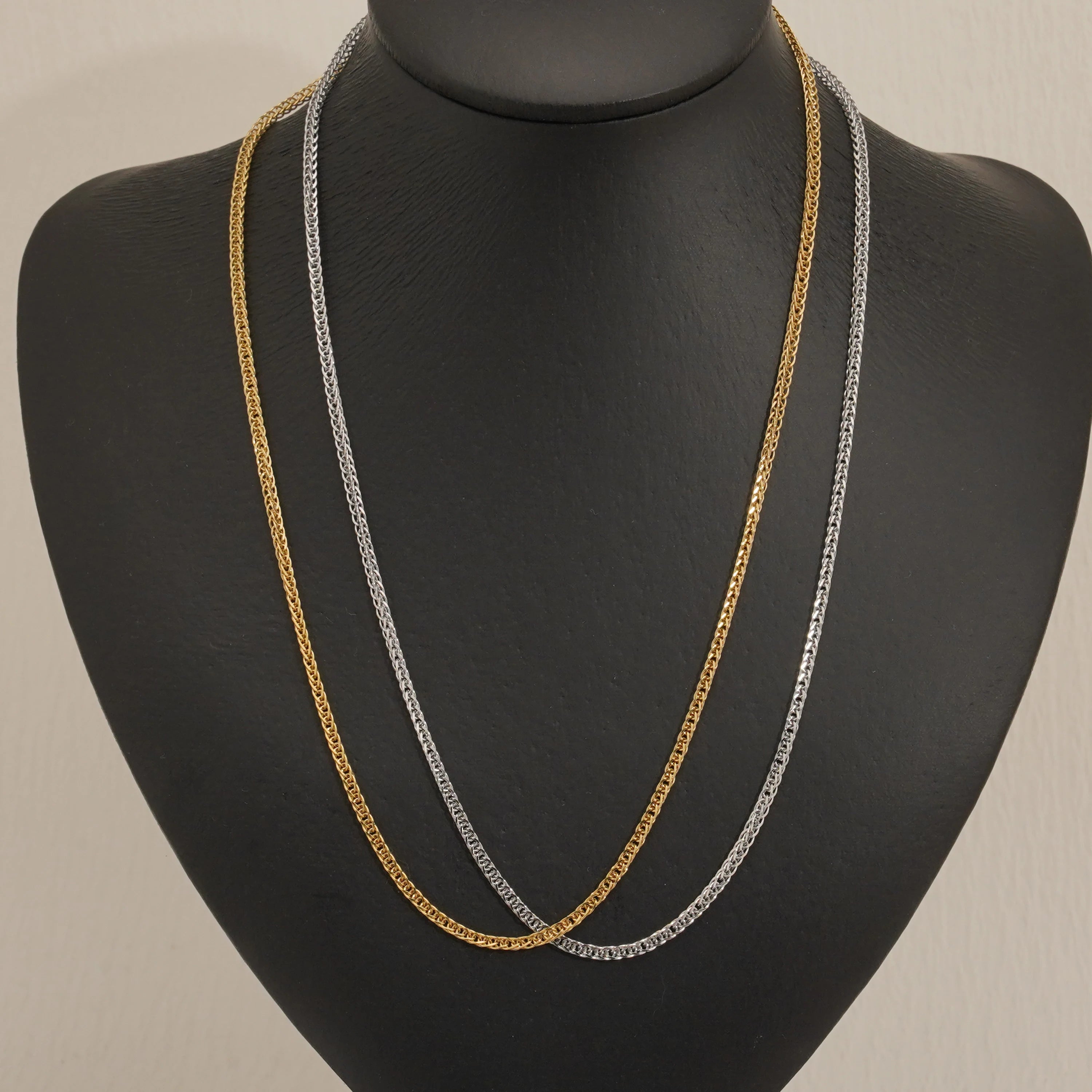 Gold Plating Clioro Stainless Steel Trendy Strand Style Necklace for women