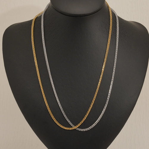 Load image 1 in gallery view. Gold Plating Clioro Stainless Steel Trendy Strand Style Necklace for women