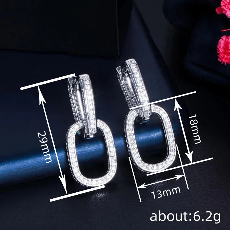 Hoop Earrings Gold Silver Plated Diamond Jewelry