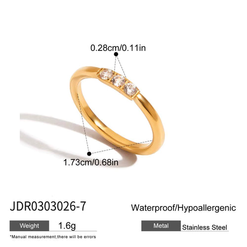 Load image 1 in gallery view. 18K Gold Plated White Zirconia Multi Style Rings