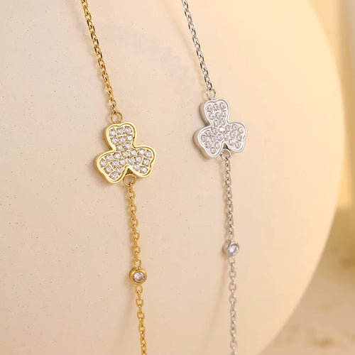 Load image 1 in gallery view. Gold Heart Zircon Tennis Bracelet PVD 18K Plated Stainless Steel Jewelry