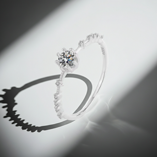 Load image 1 in gallery view. 925 Sterling Silver Clear Zircon Ring for Women