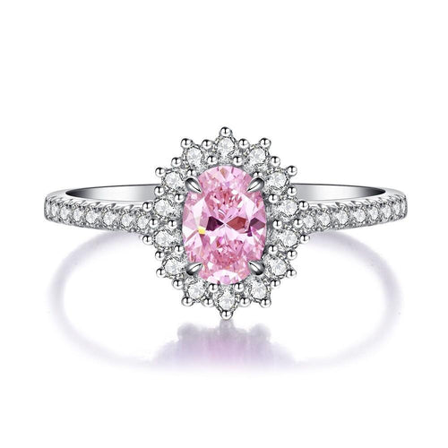 Load image 1 in gallery view. 925 Sterling Silver Ruby Sapphire Ring – Simulated Gemstone Promise Wedding Anniversary Ring for Women
