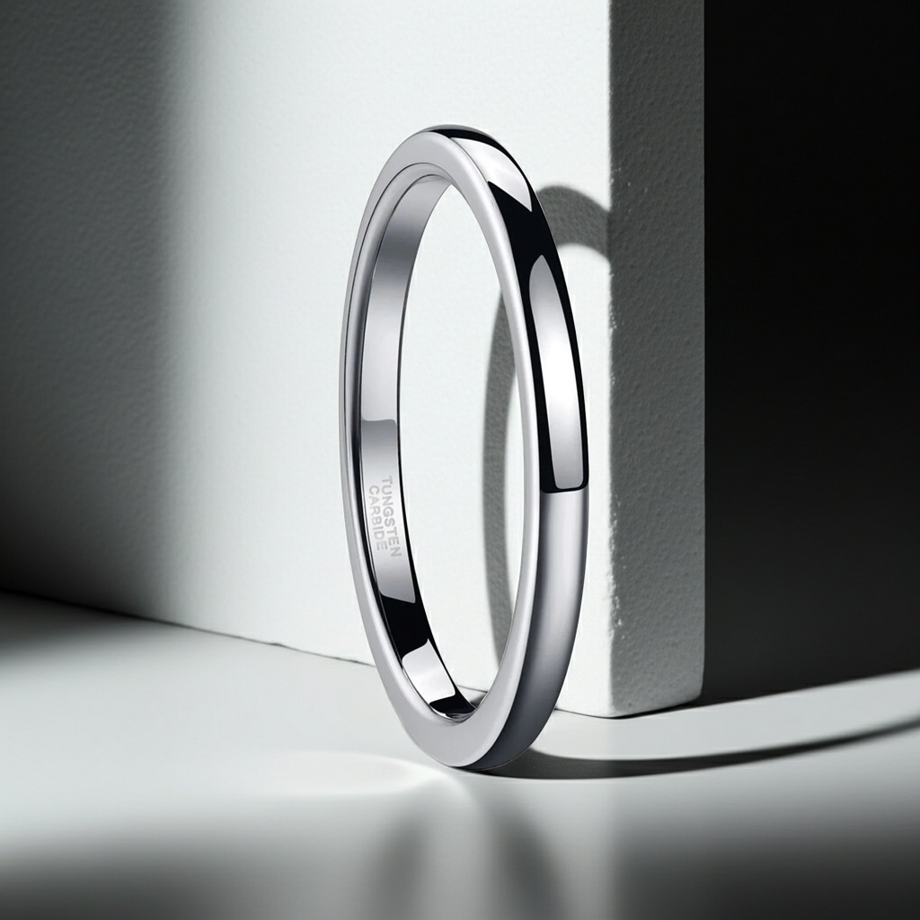 Silver Tungsten Custom Women Engagement Bands