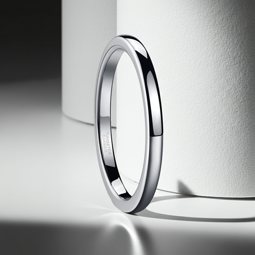 Silver Tungsten Custom Women Engagement Bands