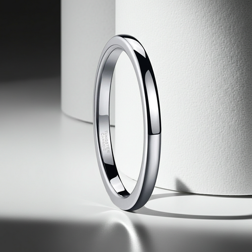 Load image 1 in gallery view. Silver Tungsten Custom Women Engagement Bands