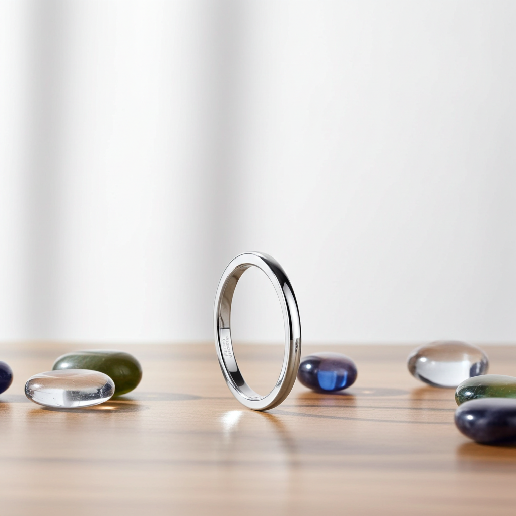Silver Tungsten Custom Women Engagement Bands