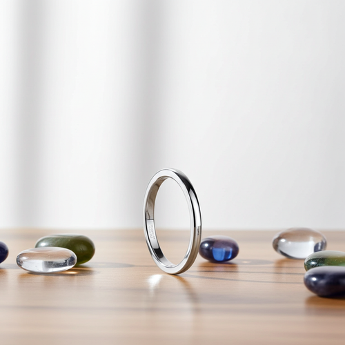 Load image 1 in gallery view. Silver Tungsten Custom Women Engagement Bands
