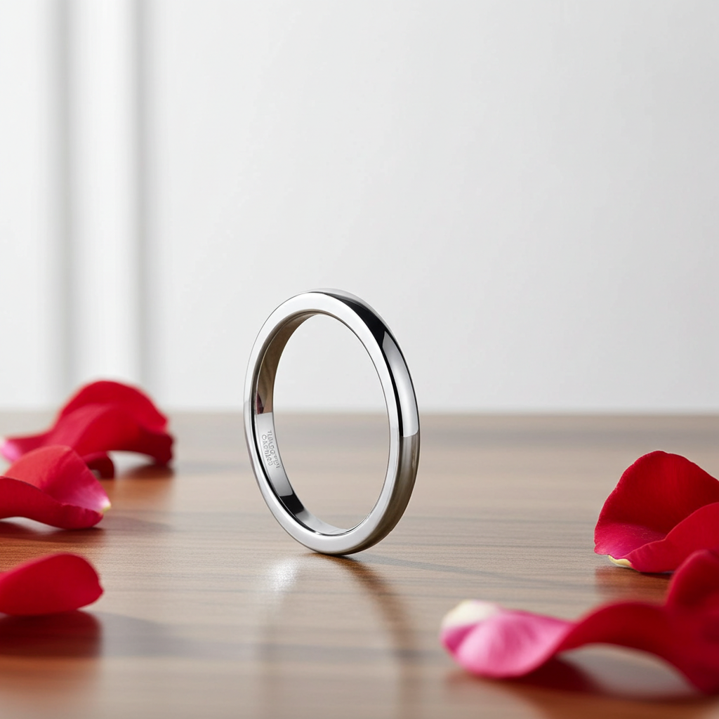 Silver Tungsten Custom Women Engagement Bands