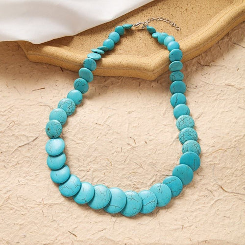 Load image 1 in gallery view. BohoTurquoise Bracelet Jewelry Set Vintage Silver Plated Necklace Bracelet Earring Ring Jewelry Sets Women