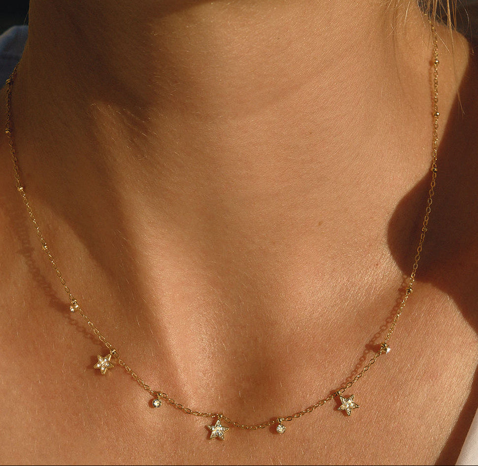 18K Gold Stainless Steel Rhinestone Cross Crystal Cup Small Pendant Clip Bead Chain Necklaces
