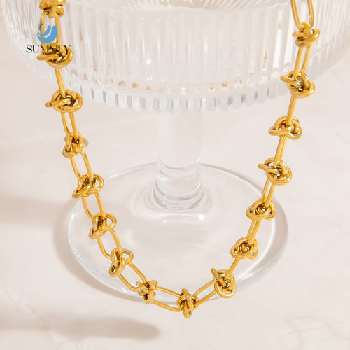 Load image 1 in gallery view. 18K Gold Plated  Vintage Unisex Tarnish-Free Link Chain Necklaces