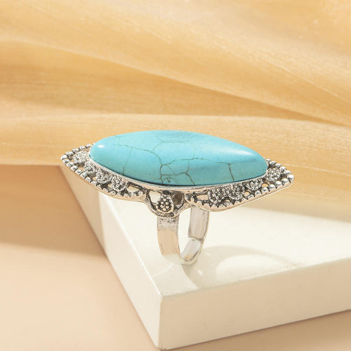 Load image 1 in gallery view. Turquoise Bead Necklace & Earrings Set - Handmade Boho Jewelry